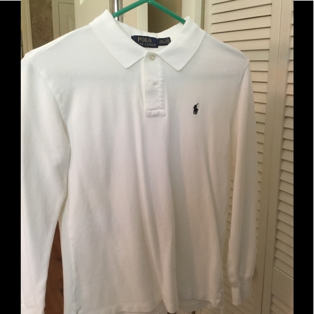 Boys white long sleeve shirt